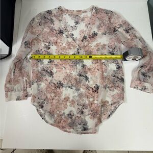 Philosophy Pink and Gray Floral Blouse